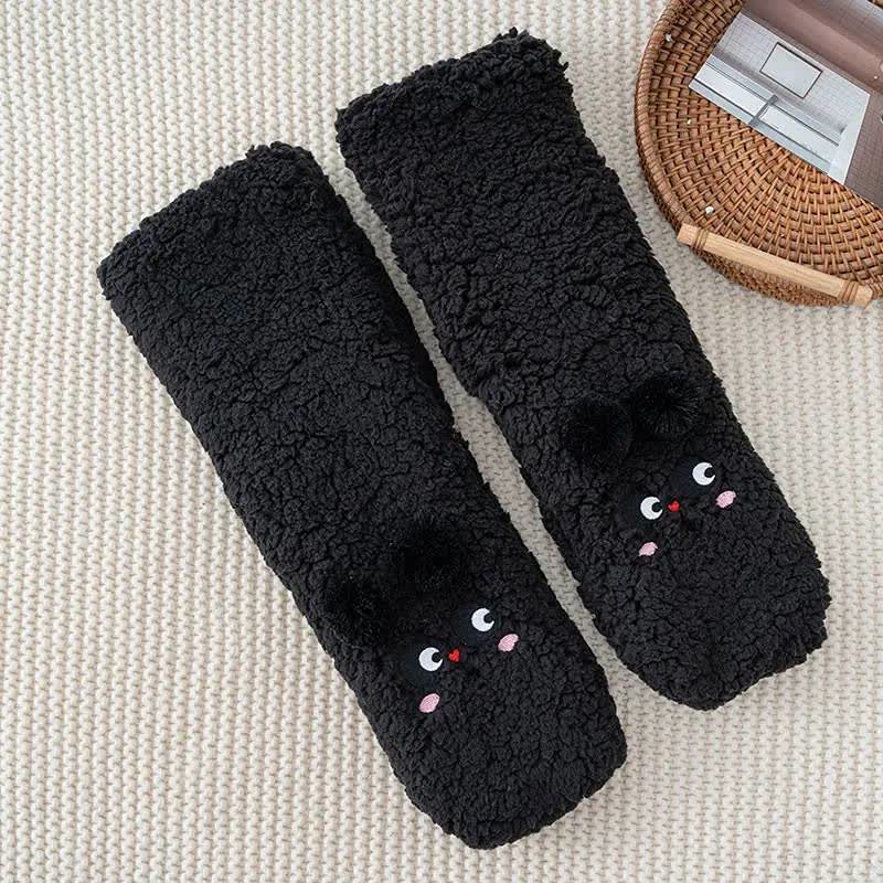 Cozy Bear Fleece Slipper Socks - image 9