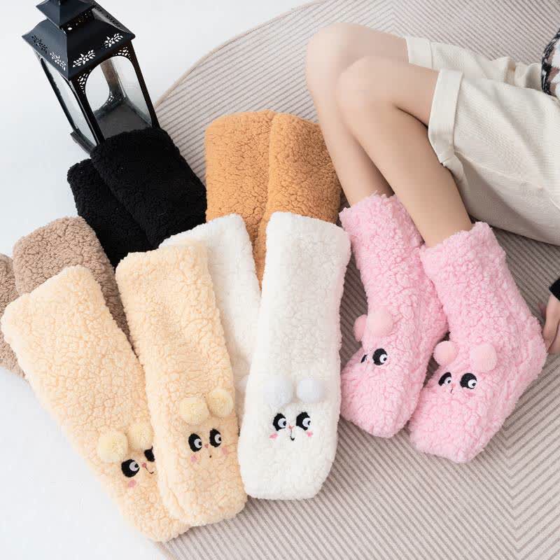 Cozy Bear Fleece Slipper Socks - image 7