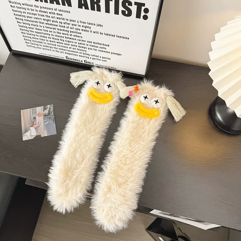 Kawaii Character Cozy Home Slipper Socks - Beige - EU35-39(US2-6) - image 5