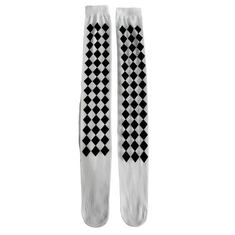 Halloween Poker Print Thigh High Socks (3 Pairs) - J - One Size - image 9