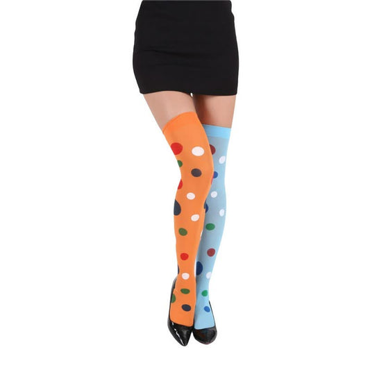Halloween Sweetheart Stripe Thigh High Socks (2 Pairs) - Orange - One Size - image 0