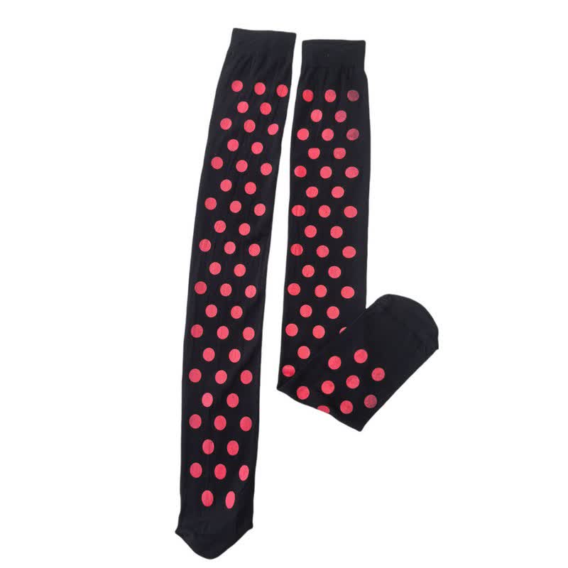 Haloween Sheer Polka Dot Thigh High Socks (3 Pairs) - I - One Size - image 8