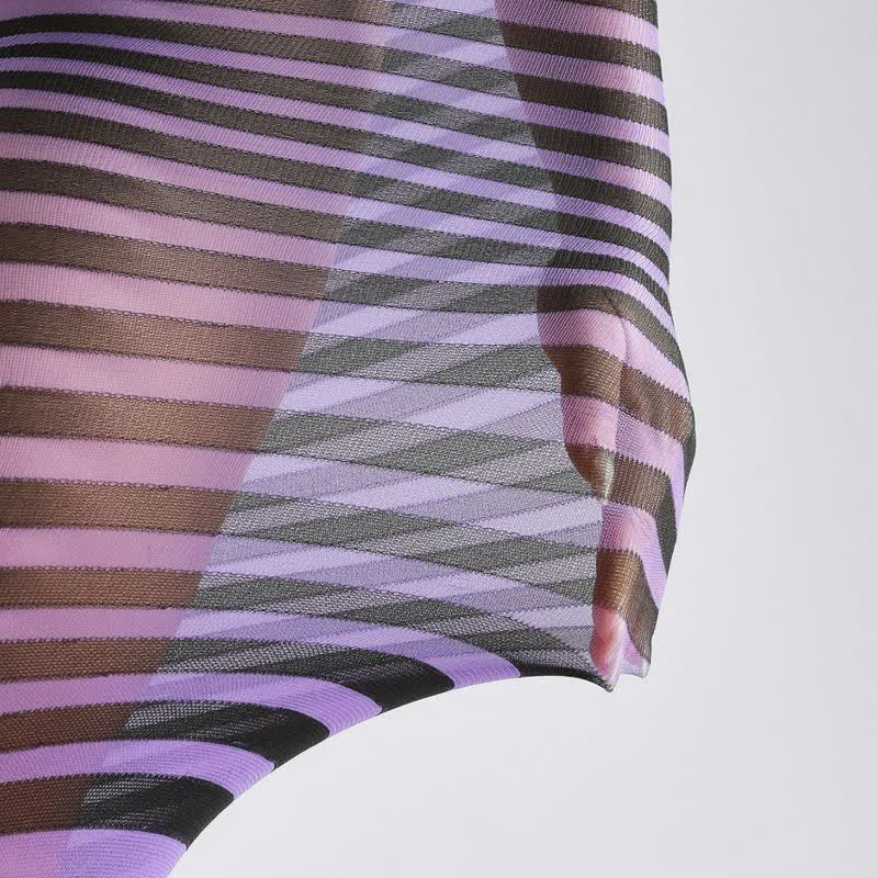 Halloween Candy Stripe High Waist Footed Pantyhose (2 Pairs) - image 4