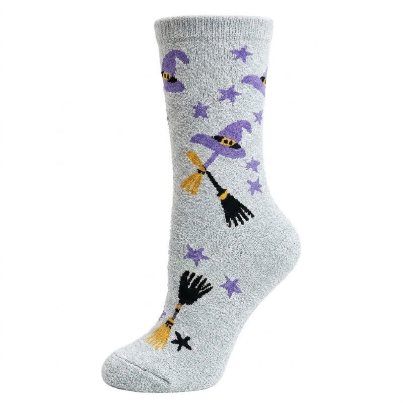 Halloween Pumpkin Quarter Socks (5 Pairs) - Grey - EU36-40(US3-7) - image 3