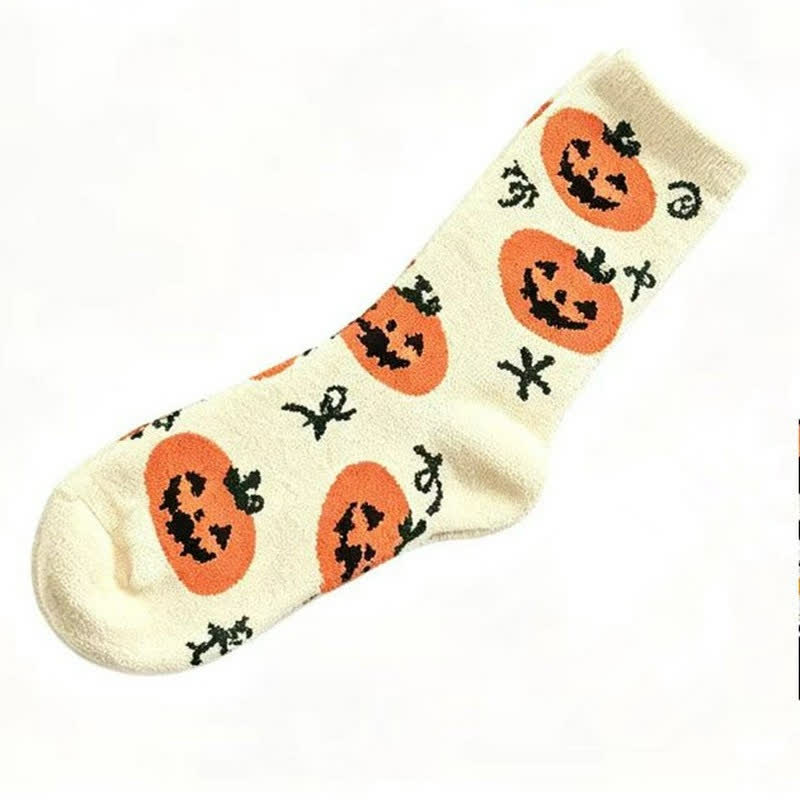 Halloween Pumpkin Quarter Socks (5 Pairs) - Apricot - EU36-40(US3-7) - image 4