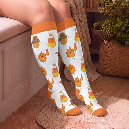 Plus Size Autumn Whimsy Compression Socks - image 3
