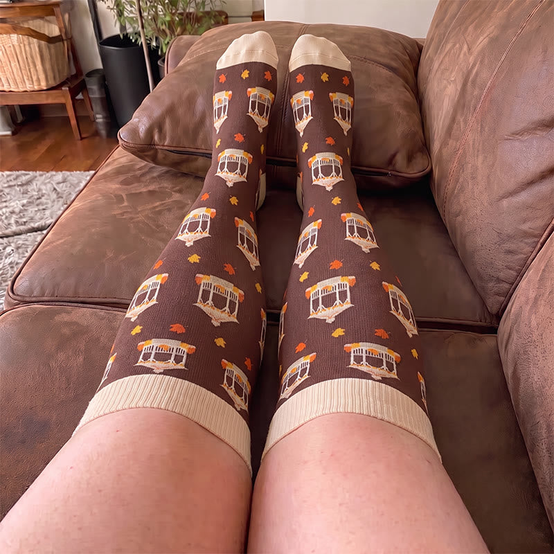 Plus Size Autumn Whimsy Compression Socks - image 2