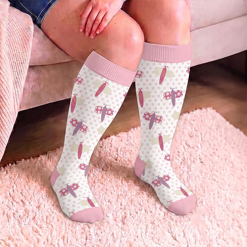 Plus Size Dragonfly Frog Compression Socks - image 2