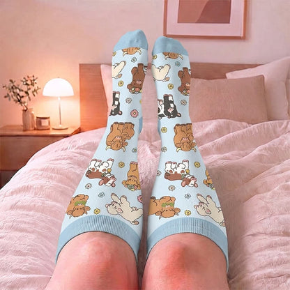 Plus Size Animal Floral Compression Socks - image 2