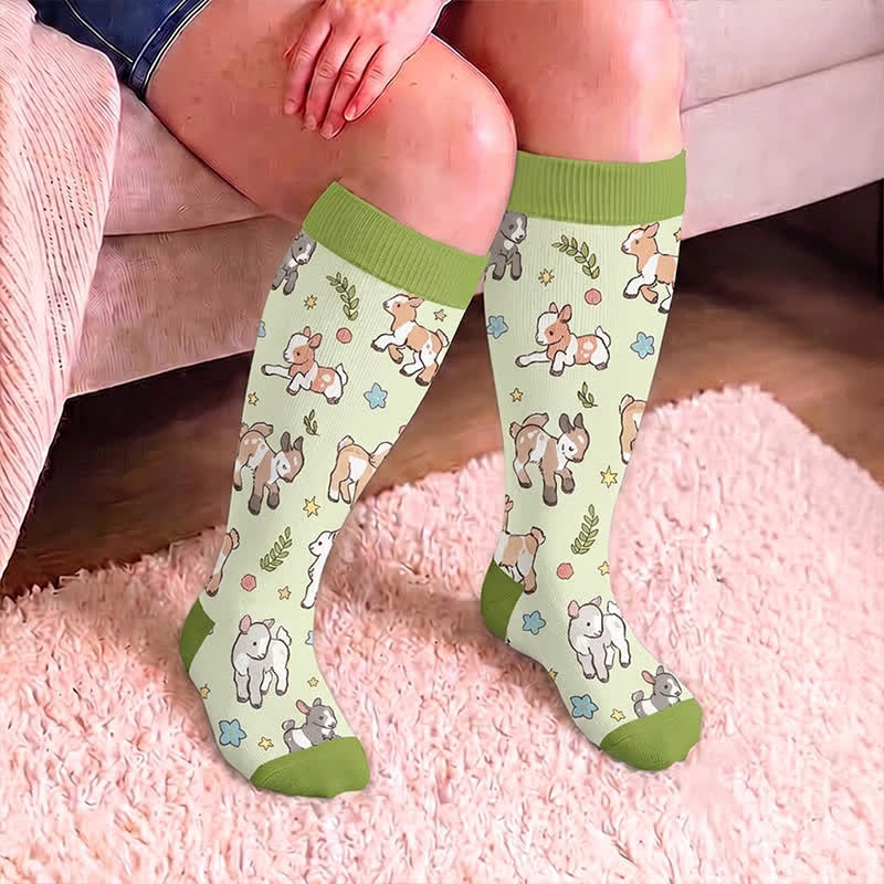 Plus Size Animal Floral Compression Socks - image 1