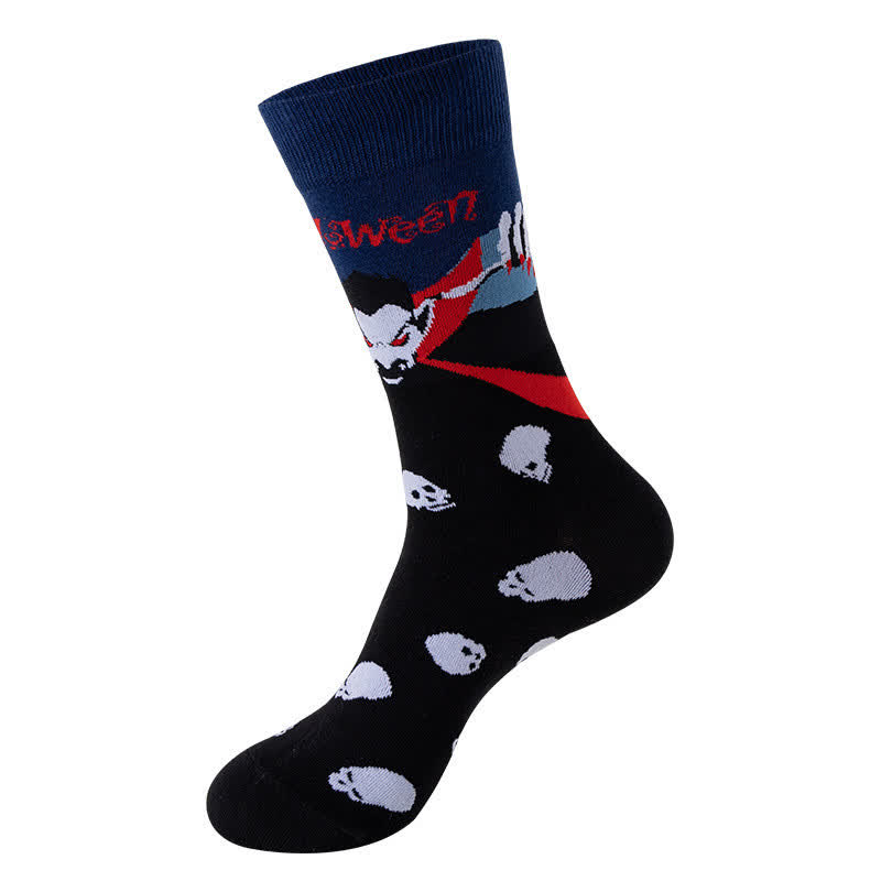 Halloween Moon Witch Crew Socks (4 Pairs) - C - EU36-43 (US3-9) - image 3