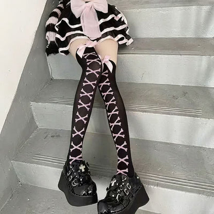 Halloween Fun Thigh High Socks (4 Pairs) - image 5