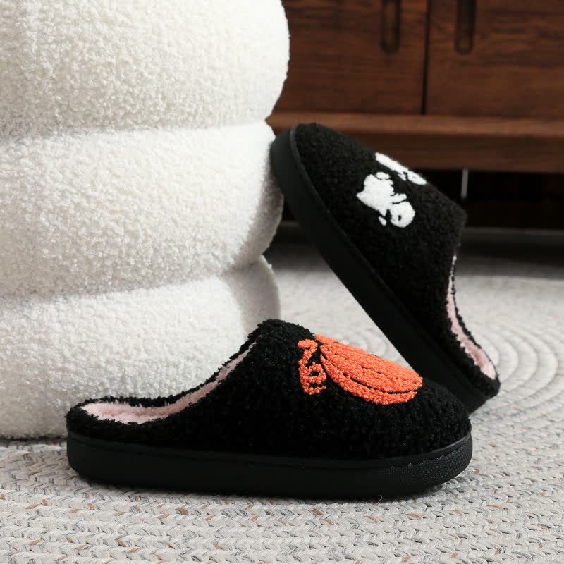 Halloween Ghost And Pumpkin Plush Slippers - image 2