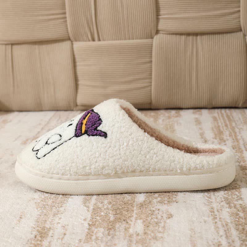 Halloween Witch Ghost Lantern Plush House Slippers - image 6