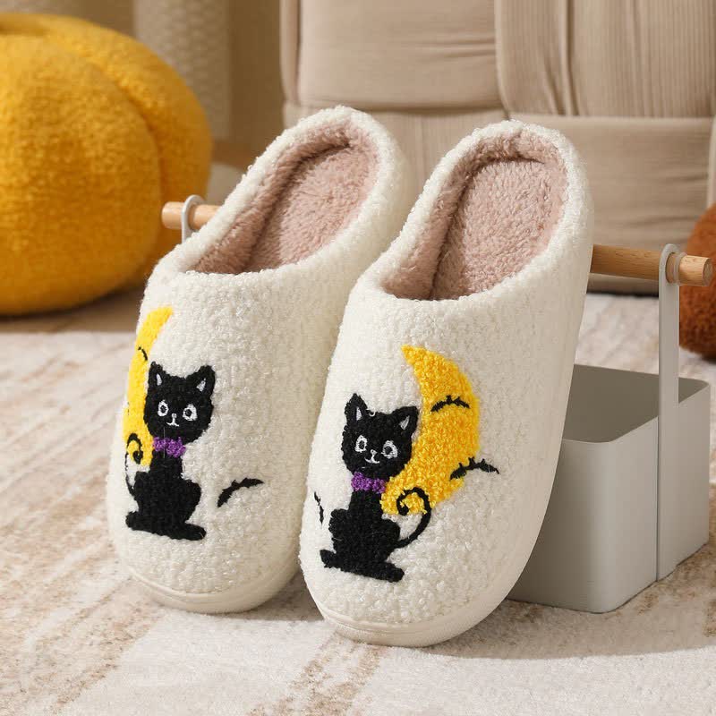 Halloween Witch Ghost Lantern Plush House Slippers - B - EU44-45(US10-11) - image 2