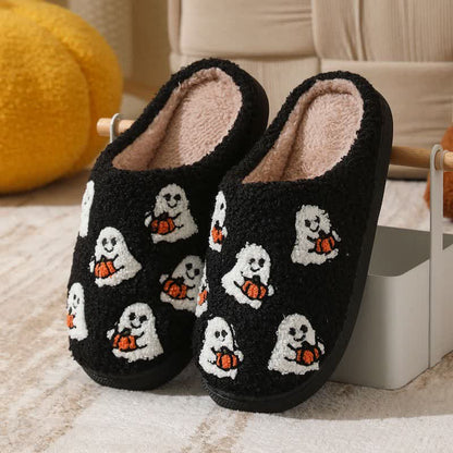Halloween Witch Ghost Lantern Plush House Slippers - C - EU44-45(US10-11) - image 3