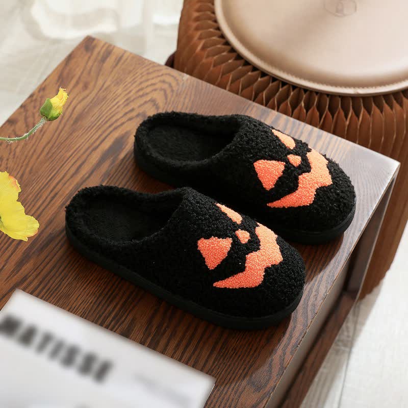 Halloween Pumpkin Plush House Slippers - D - EU44-45(US10-11) - image 3