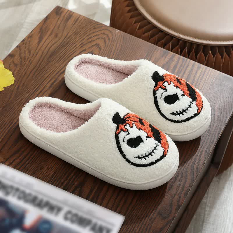 Halloween Pumpkin Plush House Slippers - G - EU44-45(US10-11) - image 6