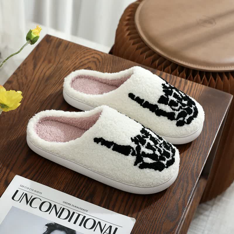 Halloween Spooky Vibe Plush House Slippers - A - EU44-45(US10-11) - image 0