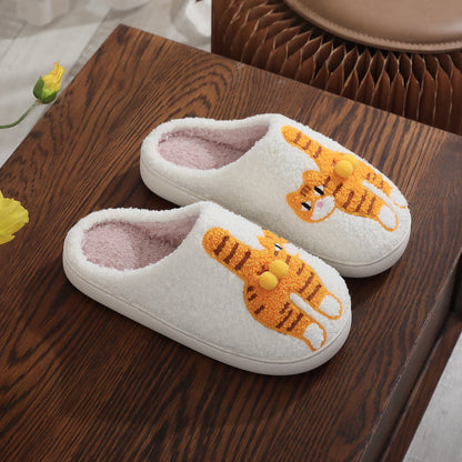 Plus Size Cozy Cat Embroidered Slippers - image 3
