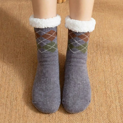 Blue Grey Puppy Face Knit Slipper Socks - Grey - EU36-40(US3-7) - image 2