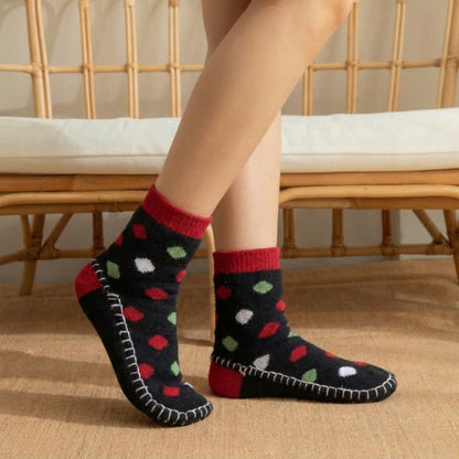 Green Polka Dot Anti-Slip House Slipper Socks - image 10
