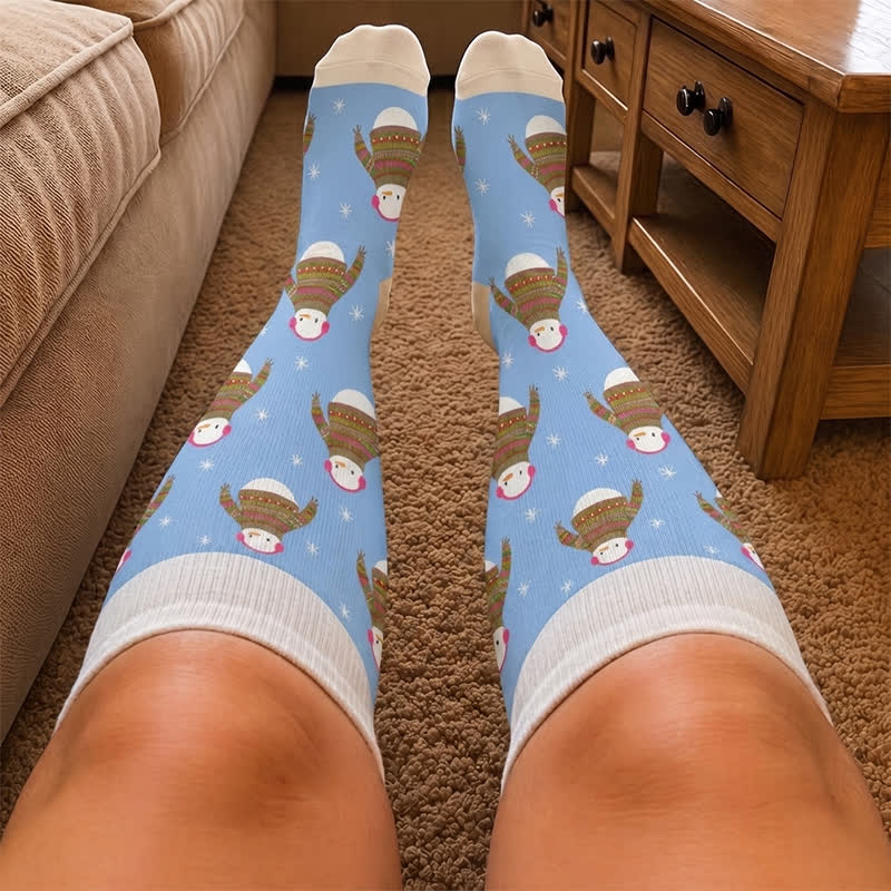 Plus Size Christmas Penguin Compression Socks - image 3