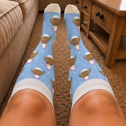 Plus Size Christmas Penguin Compression Socks - image 3