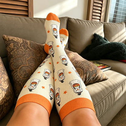 Plus Size Ghosts Pumpkins Campfire Compression Socks - image 3