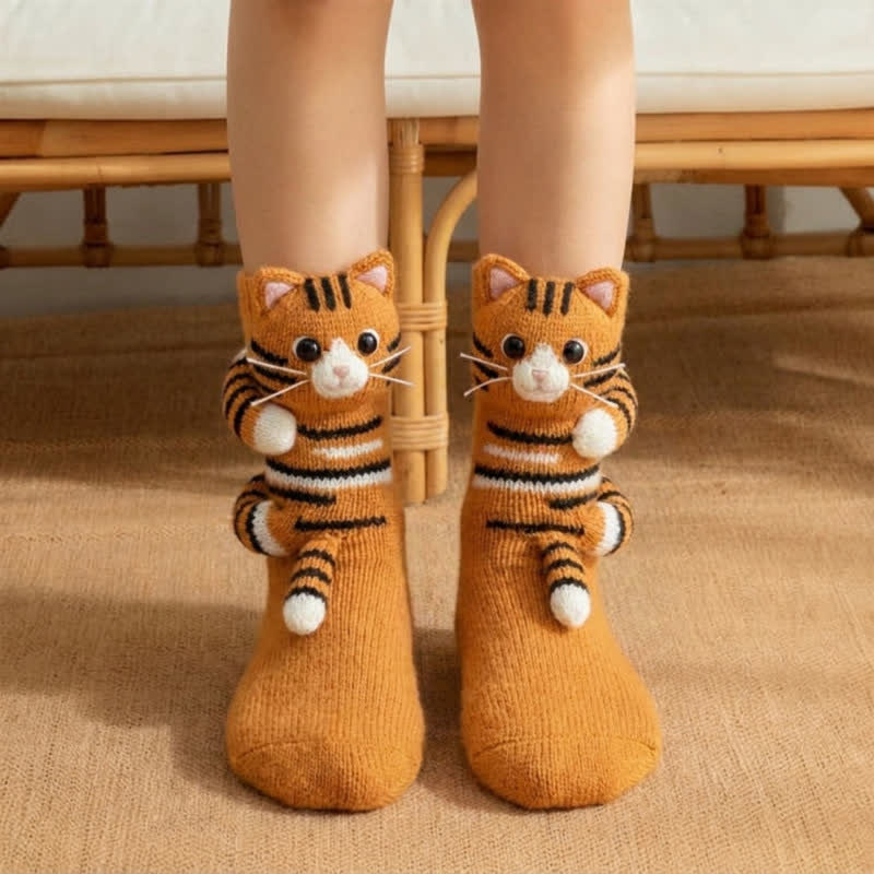Capybara With Duck 3D Animal Slipper Socks - Brown - EU43-45(US9-11) - image 1
