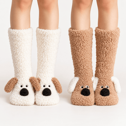 Cozy Puppy Sherpa Home Slipper Socks(2 Pairs) - image 2