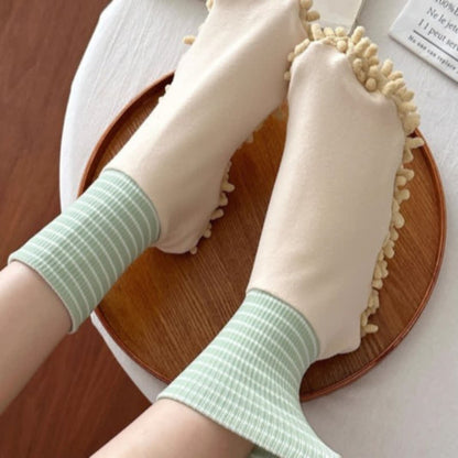 Microfiber Cleaning Dust Mop Slipper Socks (4 Pairs) - Green - EU36-40(US2-7) - image 6
