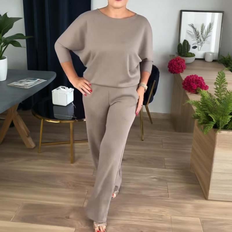 Tencel Blend Belted Wide Leg Three Piece Loungewear Set - image 5