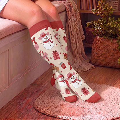 Plus Size Gingerbread Snowman Compression Socks - image 3