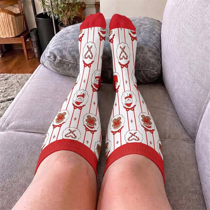 Plus Size Gingerbread Snowman Compression Socks - image 2