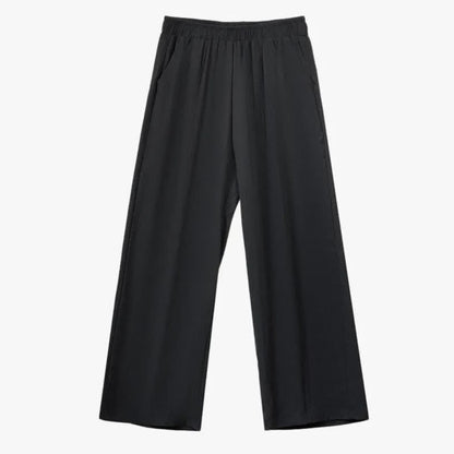 Plus Size Black Tie Waist Shirt and Wide Leg Pants Set - image 2