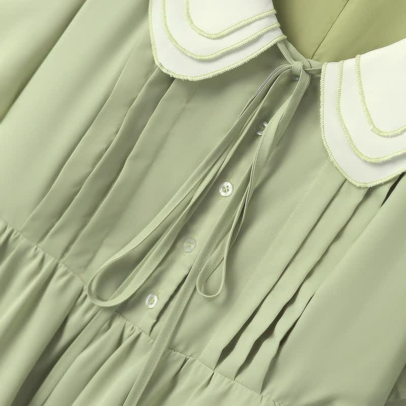Sweet Peter Pan Collar Midi Dress - image 2