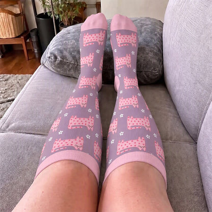 Plus Size Nature Animal Print Compression Socks - image 1