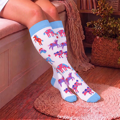 Plus Size Nature Animal Print Compression Socks - image 3