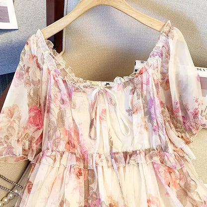 Plus Size Floral Smocked Off Shoulder Blouse - image 2