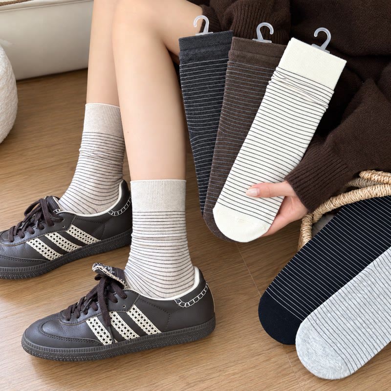 Cotton Ribbed Quarter Socks (4 Pairs) - image 5