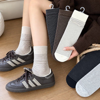 Cotton Ribbed Quarter Socks (4 Pairs) - image 5