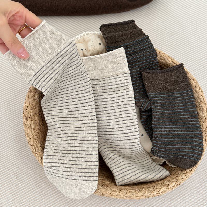 Cotton Ribbed Quarter Socks (4 Pairs) - image 8