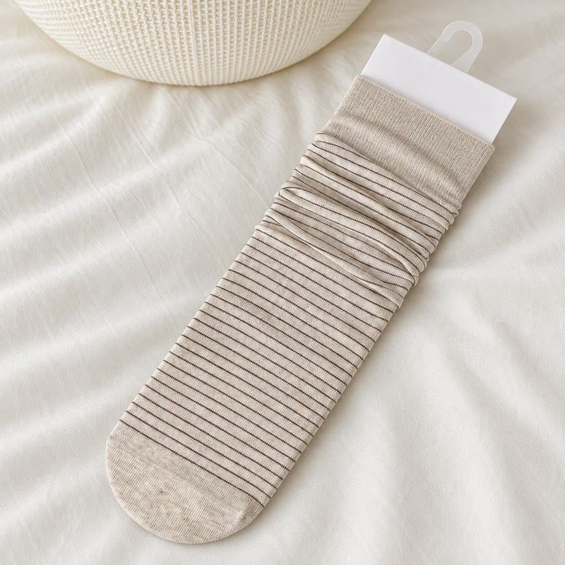 Cotton Ribbed Quarter Socks (4 Pairs) - Beige - EU36-40(US3-7) - image 16
