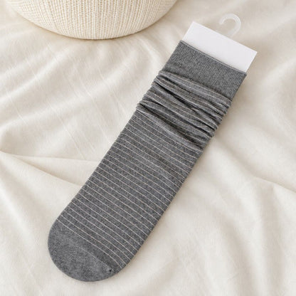 Cotton Ribbed Quarter Socks (4 Pairs) - Grey - EU36-40(US3-7) - image 11