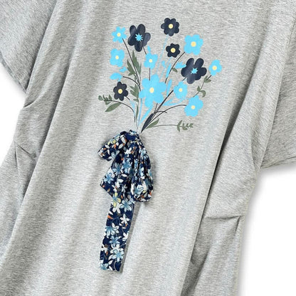 Casual Floral Patchwork Midi Dress - image 2