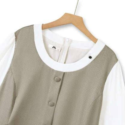 Vintage Layered Belted Midi Dress - image 2