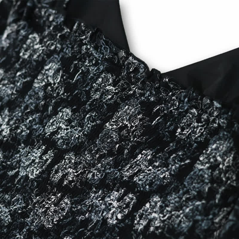 Plus-Size Black Floral Two-Piece Skirt Set - image 4