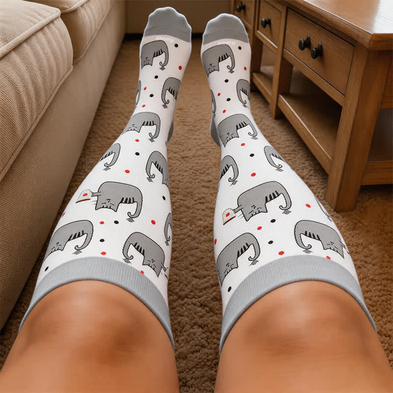 Plus Size Playful Cat Compression Socks - image 1