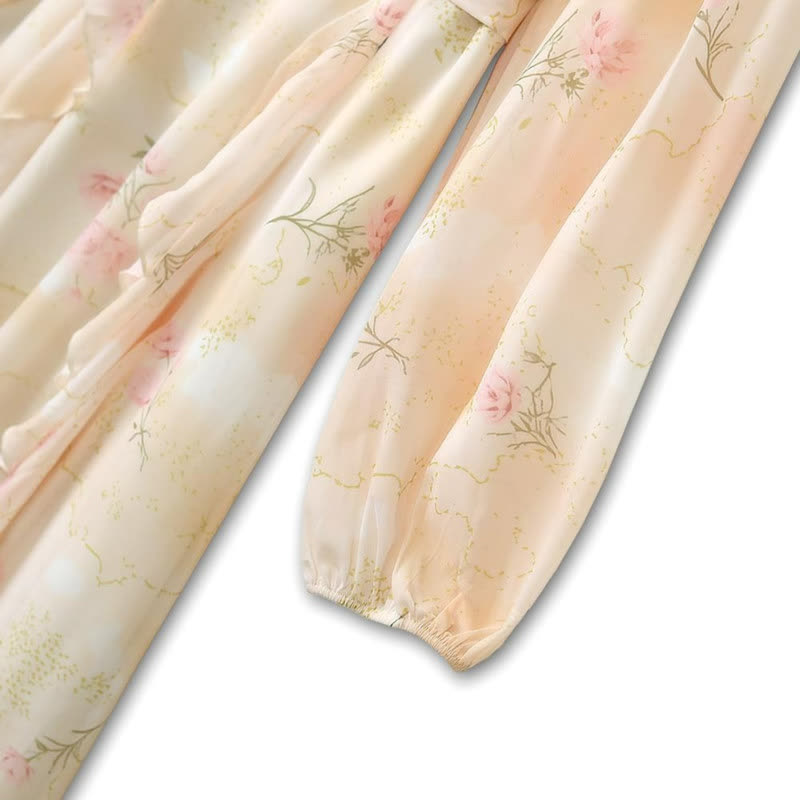 Romantic Floral Wrap Maxi Dress - image 3